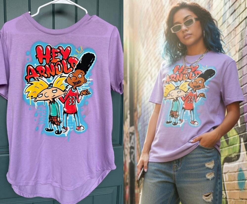 Vintage Nickelodeon Hey Arnold Tee Juniors XL (Fits Adult M)